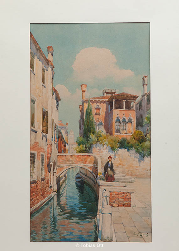 Emilio Boni - Venedig Venice Aquarelle